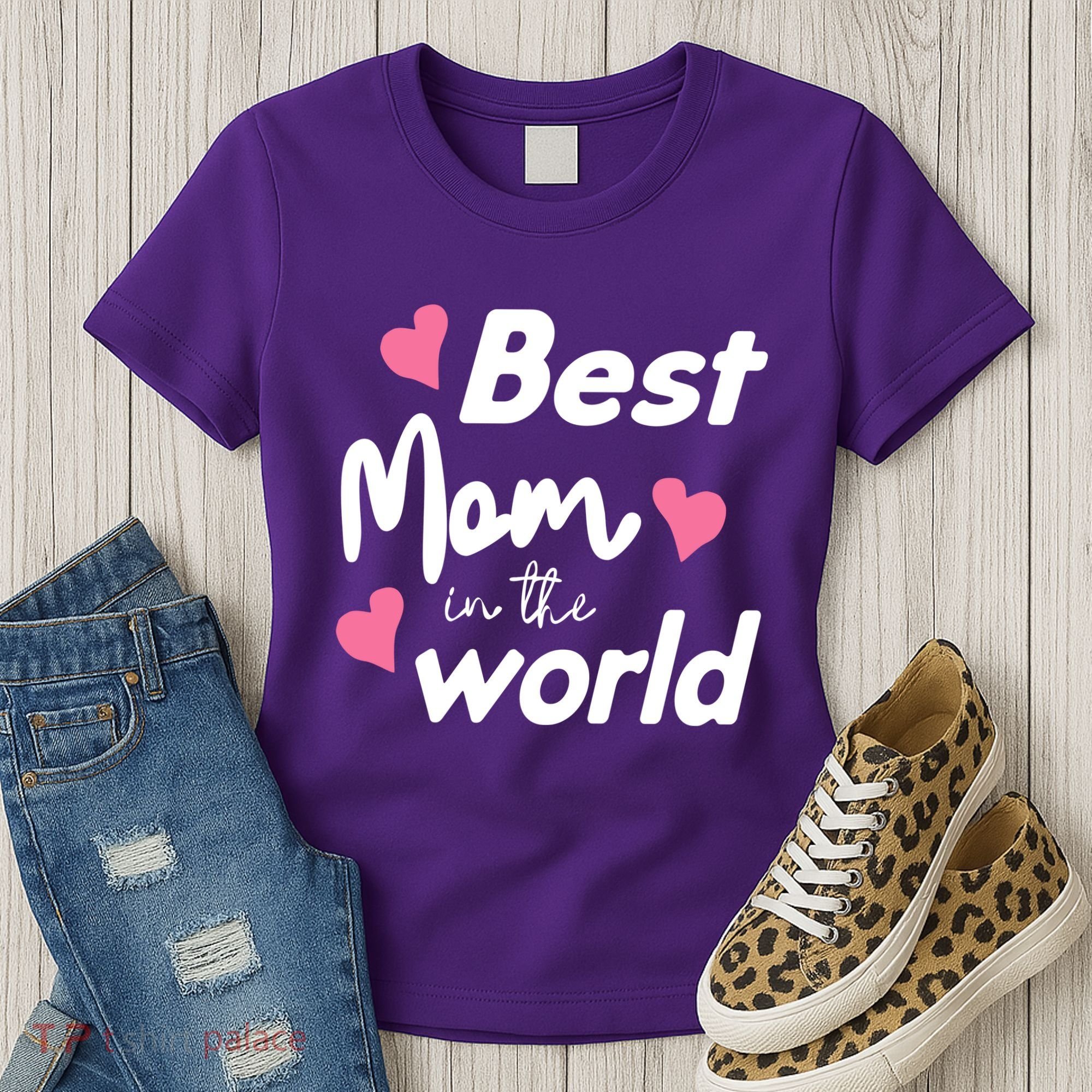 Best Mom In The World Mothers Day Heart Women's T-Shirt