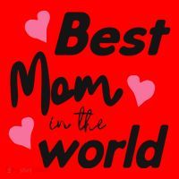 Best Mom In The World Mothers Day Heart Santa Hat thumb 1