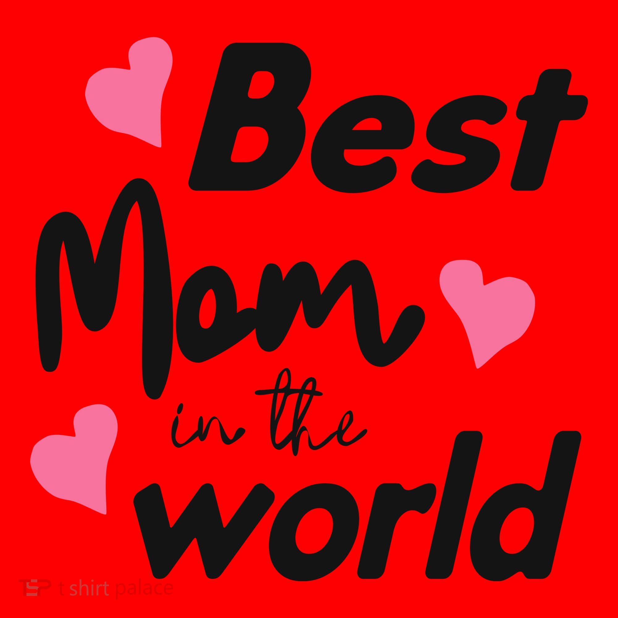 Best Mom In The World Mothers Day Heart Santa Hat