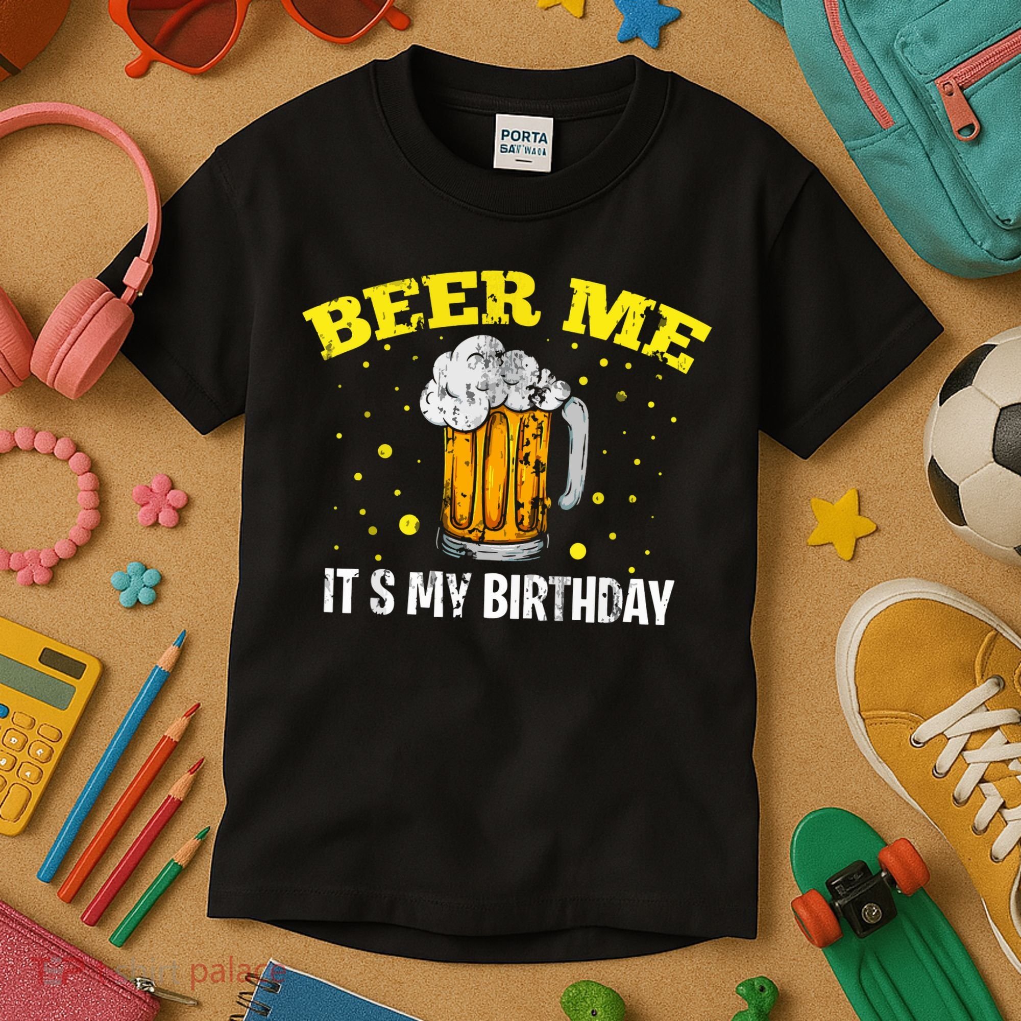 Beer Me It's My Birthday Bday Beer Lover Party Kids T-Shirt