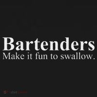 Bartenders Make It Fun To Swallow Funny Bartending Ornament thumb 1