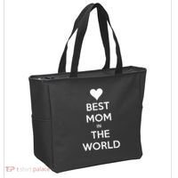 Best Mom In The World Heart Gift Tote Bag thumb 2