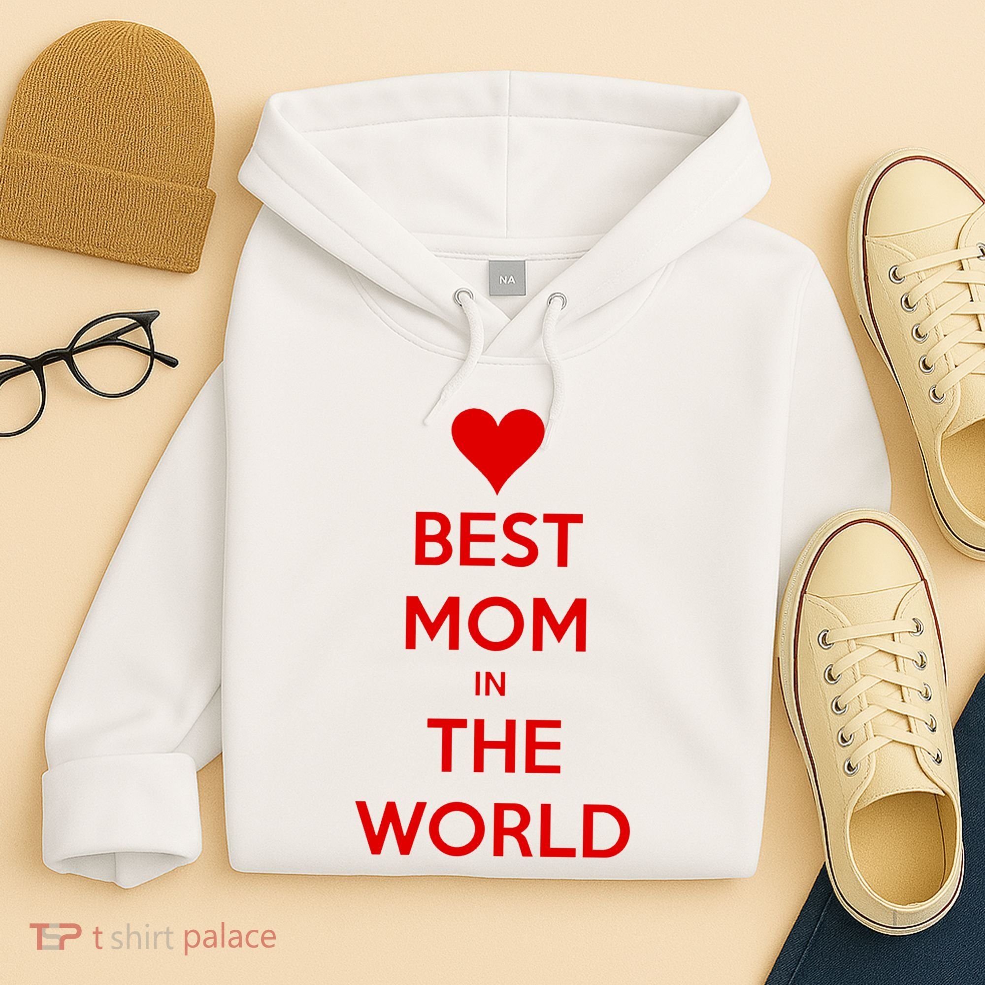 Best Mom In The World Heart Gift Hoodie