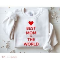 Best Mom In The World Heart Gift Sweatshirt thumb 2