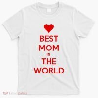 Best Mom In The World Heart Gift T-Shirt thumb 0