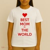 Best Mom In The World Heart Gift T-Shirt thumb 4