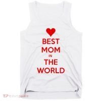 Best Mom In The World Heart Gift Tank Top thumb 0