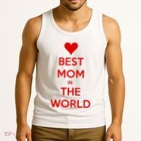 Best Mom In The World Heart Gift Tank Top thumb 3
