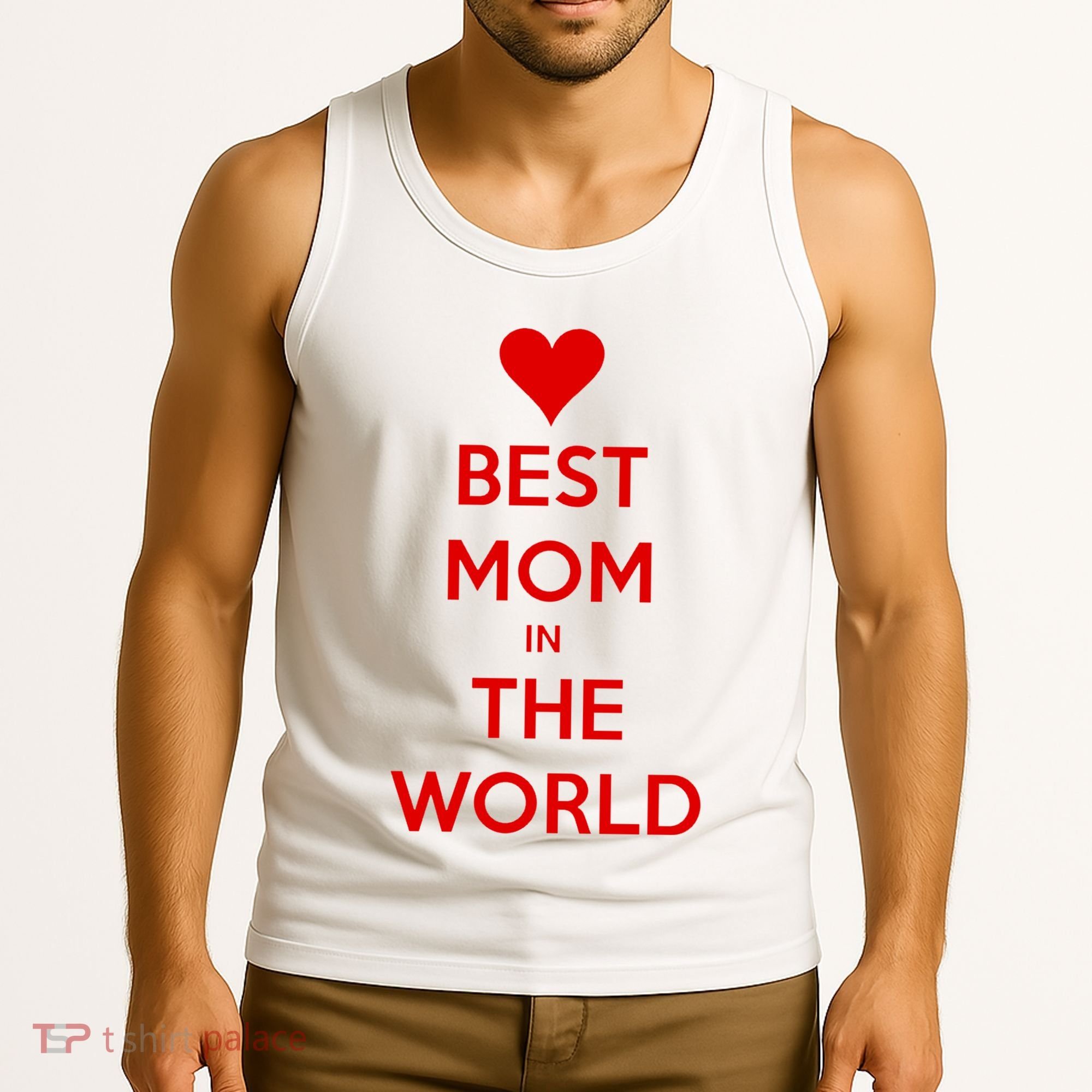 Best Mom In The World Heart Gift Tank Top
