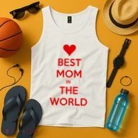 Best Mom In The World Heart Gift Tank Top thumb 4