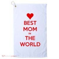 Best Mom In The World Heart Gift Golf Towel thumb 0