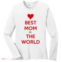 Best Mom In The World Heart Gift Women's Long Sleeve Shirt thumb 0