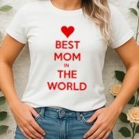 Best Mom In The World Heart Gift Women's T-Shirt thumb 2
