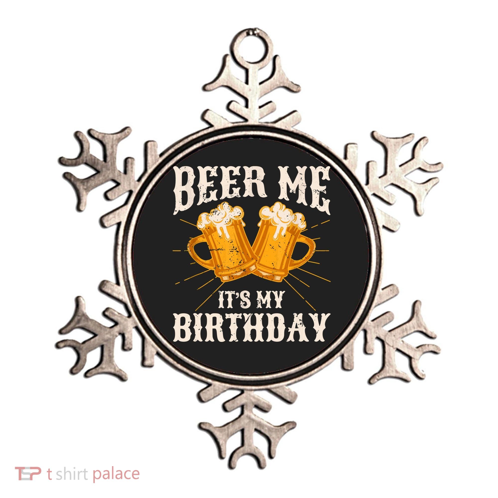 Beer Me It's My Birthday Bday Beer Lover Party Ornament