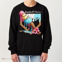 Baseball Mama Ice Cream Drip Baseball Mothers Day Coquette Women's Sweatshirt thumb 0