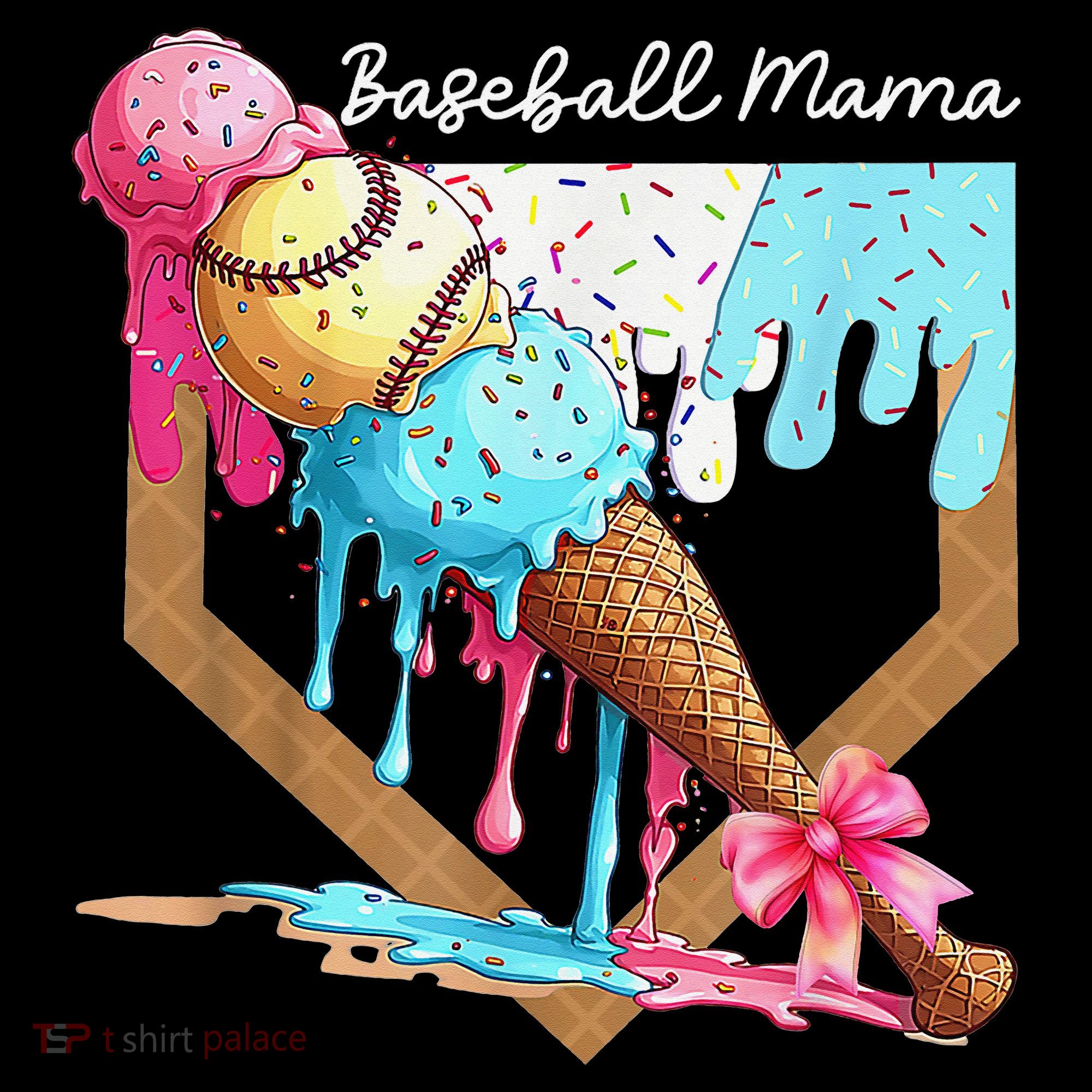 Baseball Mama Ice Cream Drip Baseball Mothers Day Coquette Coffee Mug