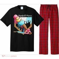 Baseball Mama Ice Cream Drip Baseball Mothers Day Coquette Pajama Set thumb 0