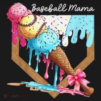 Baseball Mama Ice Cream Drip Baseball Mothers Day Coquette Women's Hoodie thumb 2