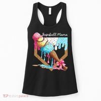 Baseball Mama Ice Cream Drip Baseball Mothers Day Coquette Women's Tank Top thumb 0