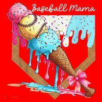 Baseball Mama Ice Cream Drip Baseball Mothers Day Coquette Santa Hat thumb 1