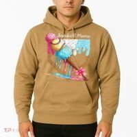 Baseball Mama Ice Cream Drip Baseball Mothers Day Coquette Hoodie thumb 2