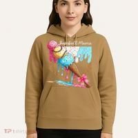 Baseball Mama Ice Cream Drip Baseball Mothers Day Coquette Hoodie thumb 5