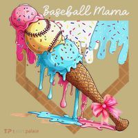 Baseball Mama Ice Cream Drip Baseball Mothers Day Coquette Sweatshirt thumb 2