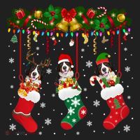 Bernese Mountain In Sock Xmas Reindeer Santa Elf Dog Gift Women's Sweatshirt thumb 2