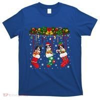 Bernese Mountain In Sock Xmas Reindeer Santa Elf Dog Gift T-Shirt thumb 0