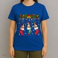 Bernese Mountain In Sock Xmas Reindeer Santa Elf Dog Gift T-Shirt thumb 4