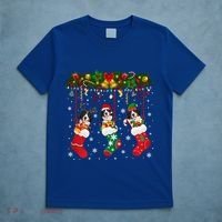 Bernese Mountain In Sock Xmas Reindeer Santa Elf Dog Gift T-Shirt thumb 5