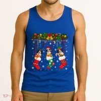 Bernese Mountain In Sock Xmas Reindeer Santa Elf Dog Gift Tank Top thumb 3