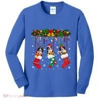 Bernese Mountain In Sock Xmas Reindeer Santa Elf Dog Gift Kids Long Sleeve Shirt thumb 0