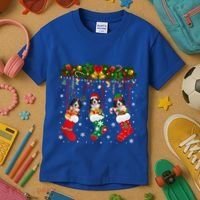 Bernese Mountain In Sock Xmas Reindeer Santa Elf Dog Gift Kids T-Shirt thumb 3
