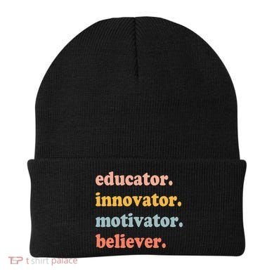 Believer Motivator Innovator Educator School Teachers Beanie