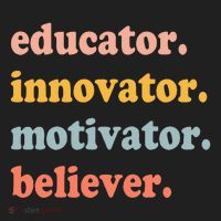 Believer Motivator Innovator Educator School Teachers Beanie thumb 2
