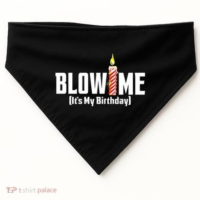 Blow Me Its My Birthday USA-Made Doggie Bandana