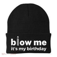 Blow Me Inappropriate Birthday Offensive Birthday Joke Beanie thumb 0