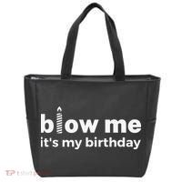 Blow Me Inappropriate Birthday Offensive Birthday Joke Tote Bag thumb 0