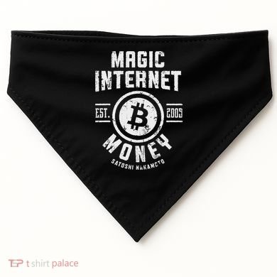 Bitcoin Magic Internet Money Btc Crypto Currency Blockchain USA-Made Doggie Bandana