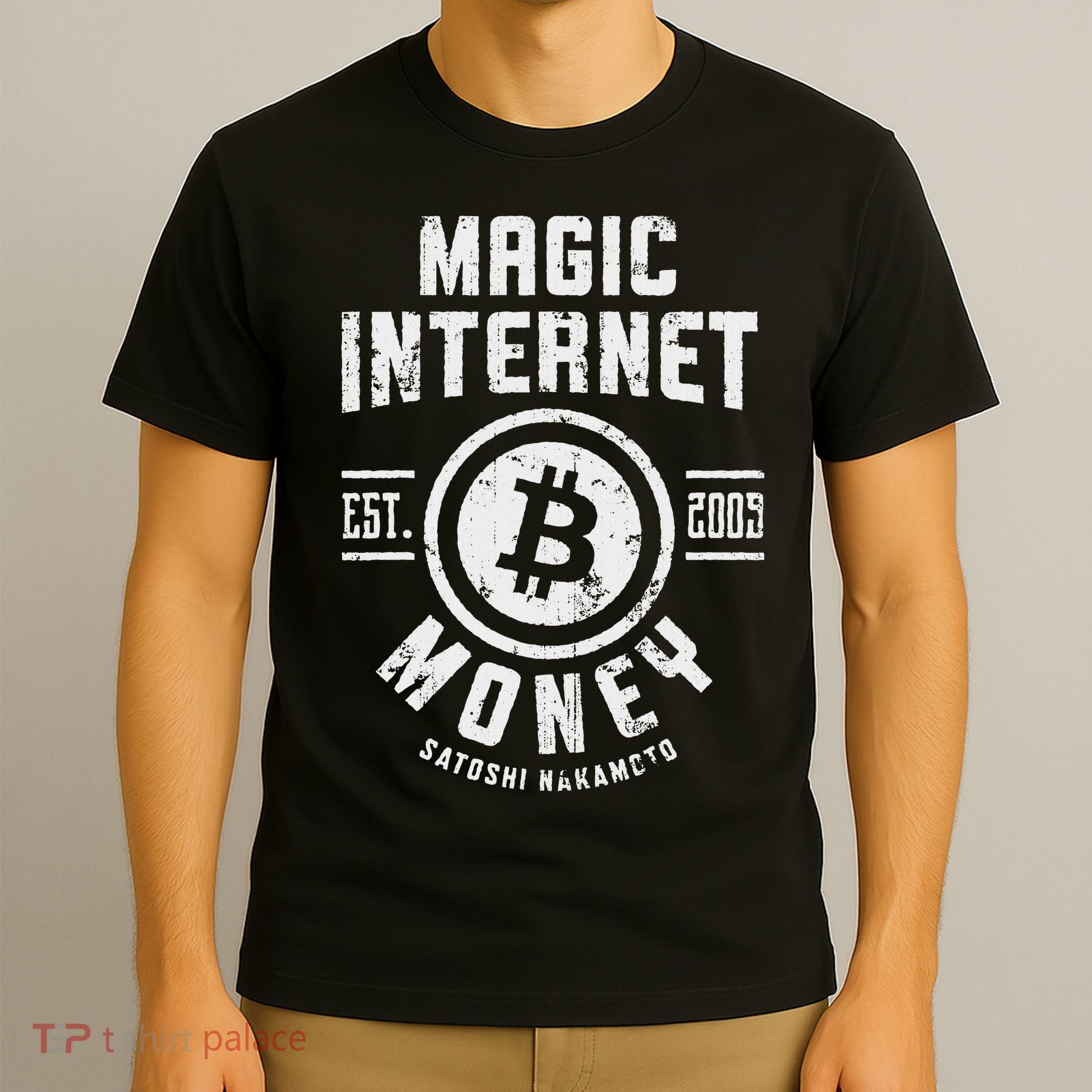 Bitcoin Magic Internet Money Btc Crypto Currency Blockchain T-Shirt