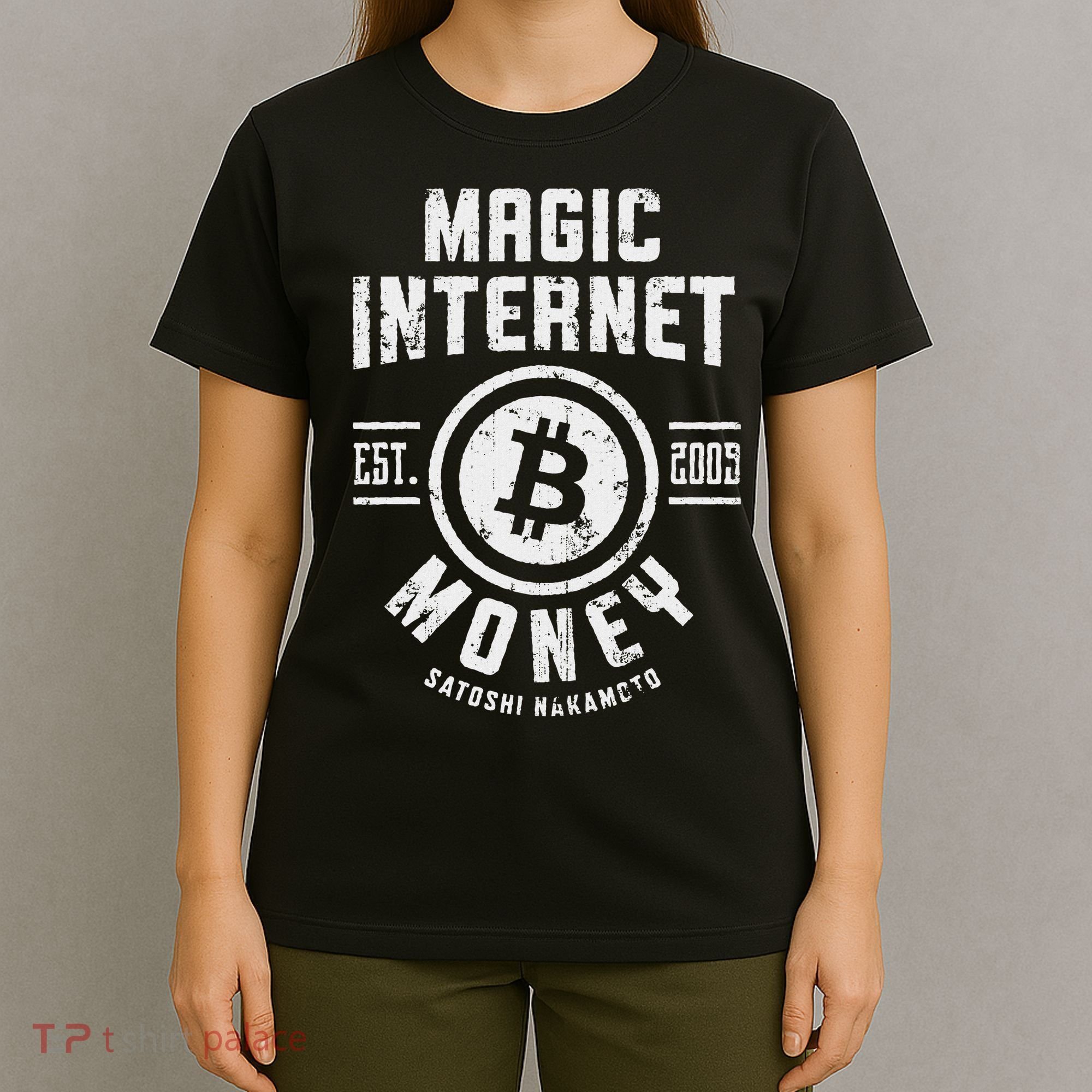 Bitcoin Magic Internet Money Btc Crypto Currency Blockchain T-Shirt