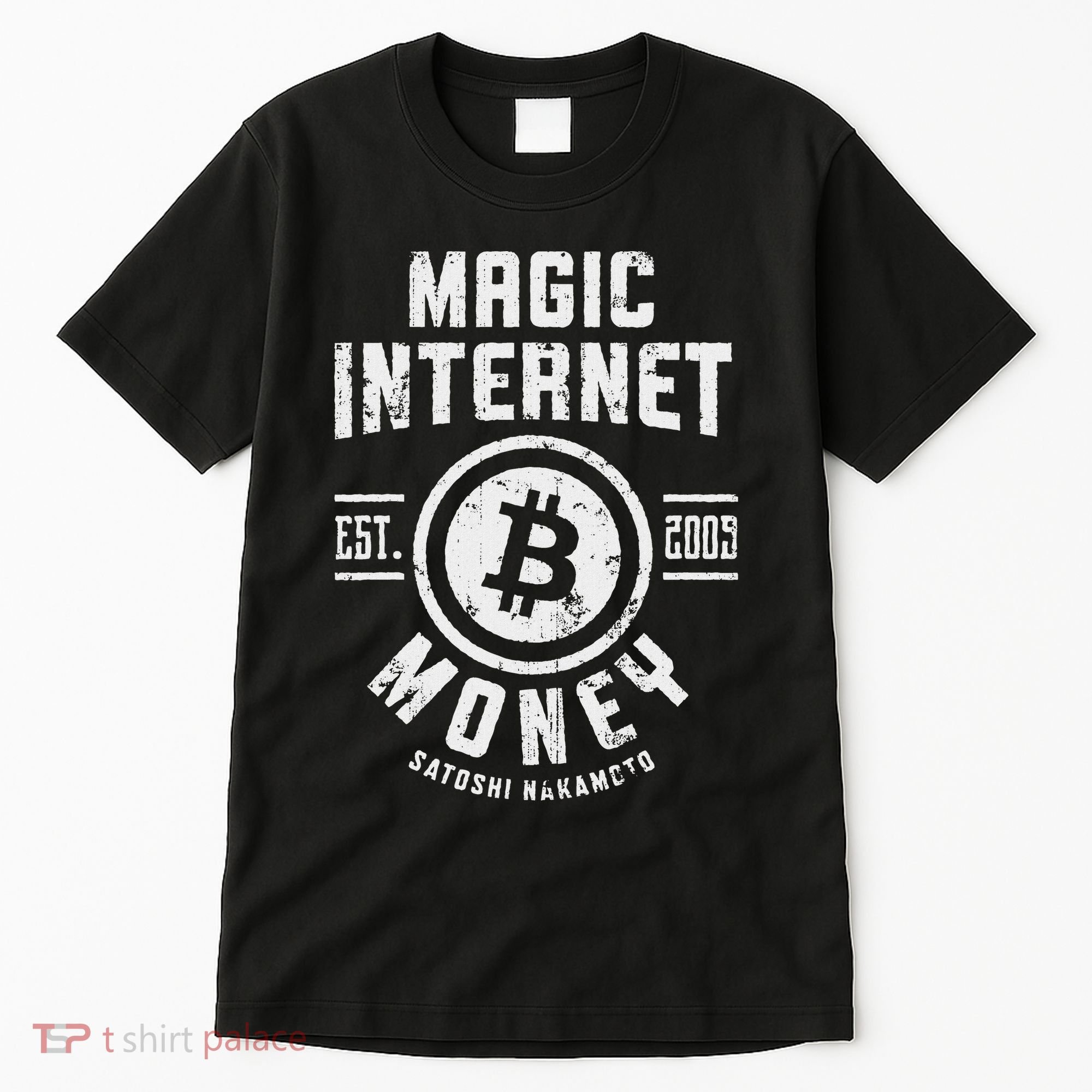 Bitcoin Magic Internet Money Btc Crypto Currency Blockchain Tall T-Shirt