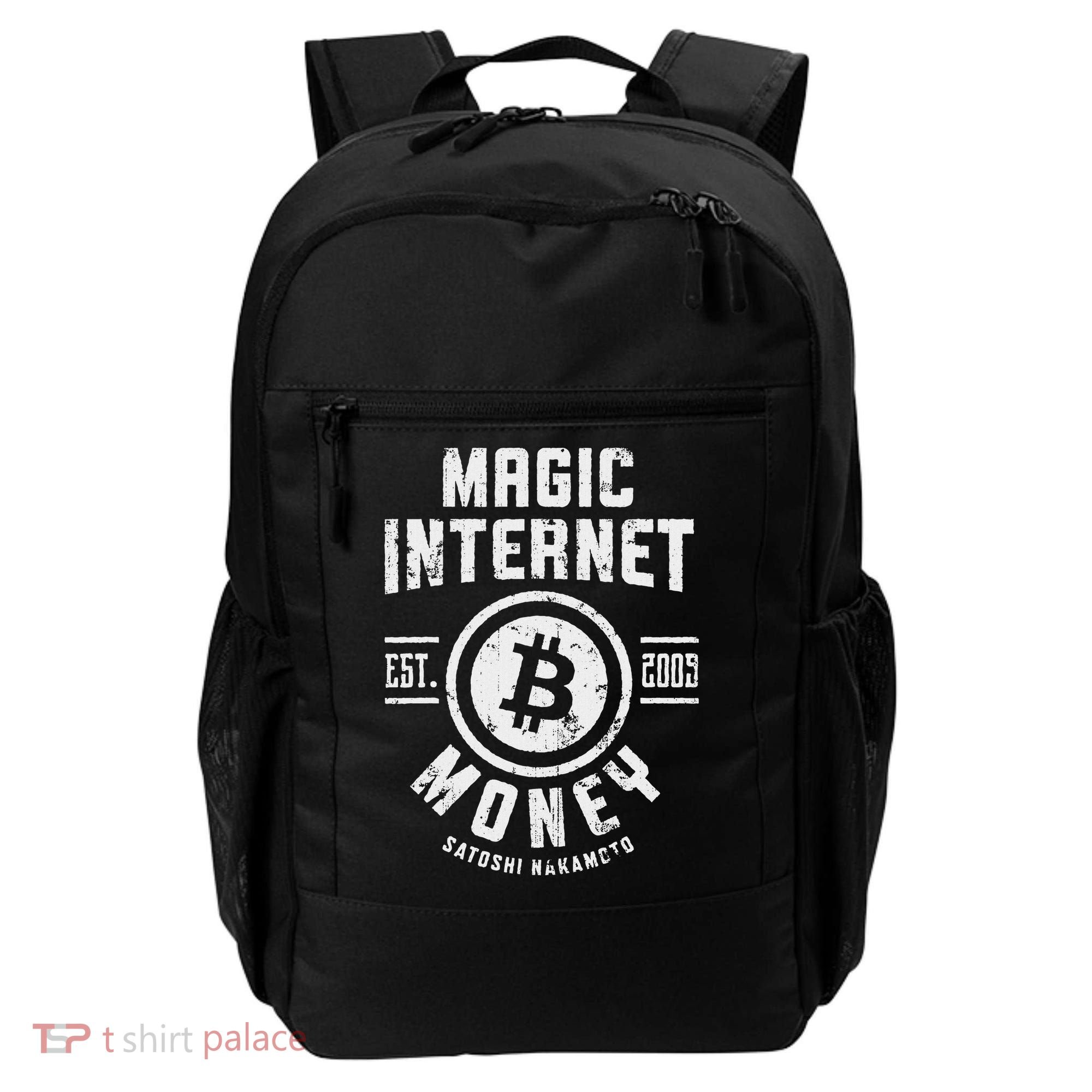 Bitcoin Magic Internet Money Btc Crypto Currency Blockchain Backpack
