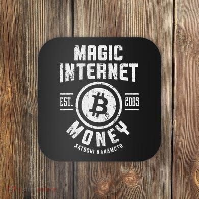 Bitcoin Magic Internet Money Btc Crypto Currency Blockchain Coaster