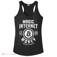 Bitcoin Magic Internet Money Btc Crypto Currency Blockchain Ladies PosiCharge Competitor Racerback Tank thumb 0