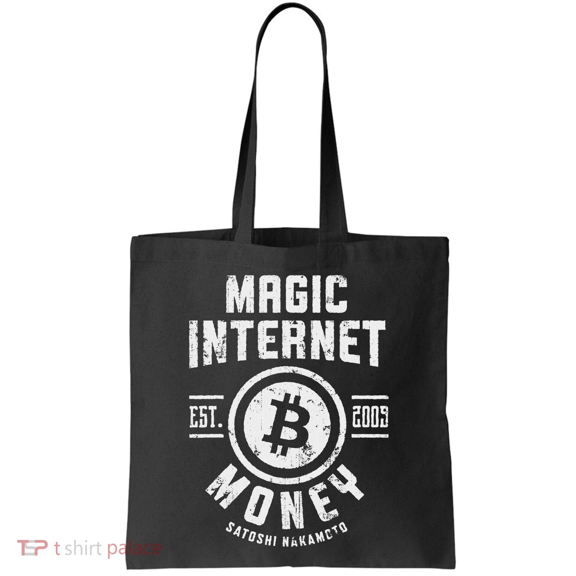 Bitcoin Magic Internet Money Btc Crypto Currency Blockchain Tote Bag