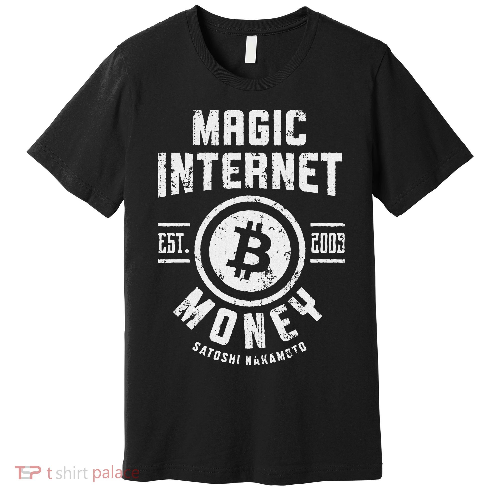 Bitcoin Magic Internet Money Btc Crypto Currency Blockchain Premium T-Shirt
