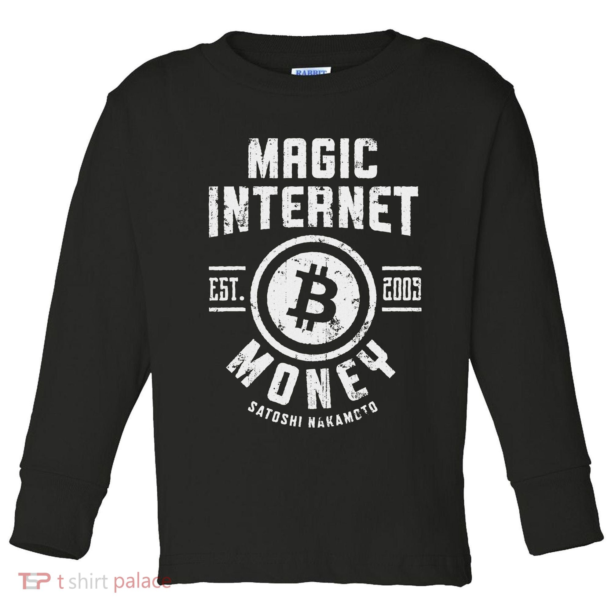 Bitcoin Magic Internet Money Btc Crypto Currency Blockchain Toddler Long Sleeve Shirt