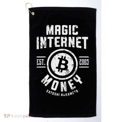 Bitcoin Magic Internet Money Btc Crypto Currency Blockchain Golf Towel